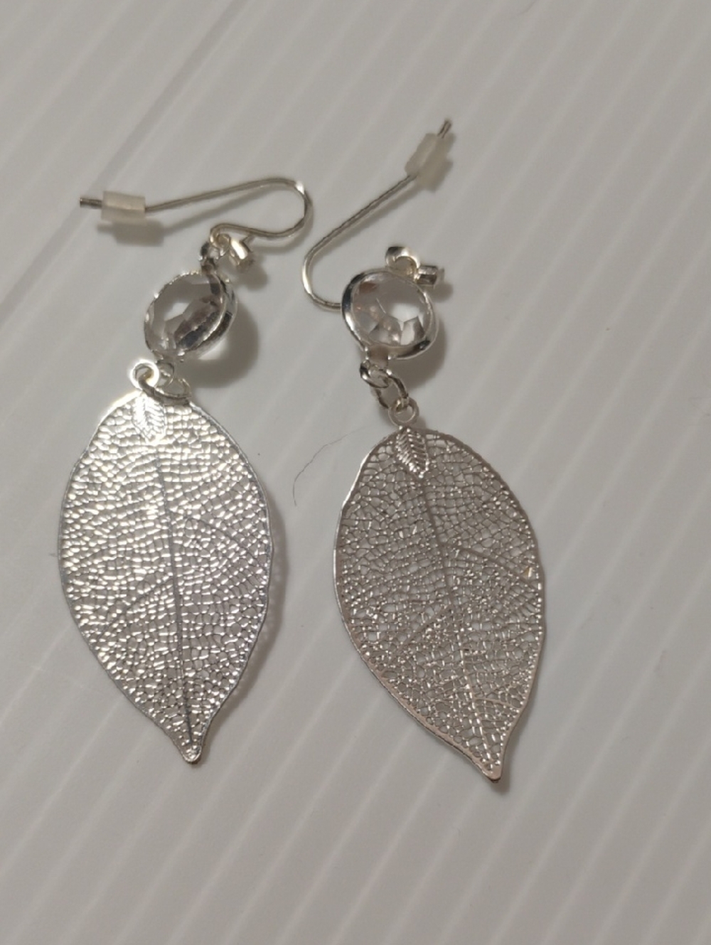 Silver Leaf And Charms Dangle Earrings